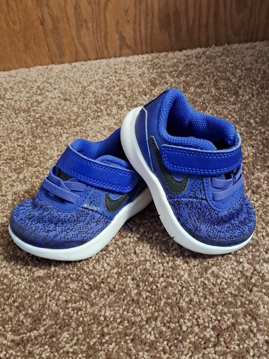 Nike Infant Flex Contact Blue/Black/White 917935-402 Sneakers - Picture 3 of 8